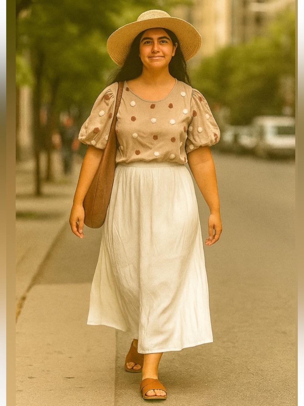 Mine (Anthro) pink Puff Sleeve Blouse